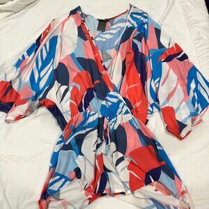 Vince Camuto Color Block Cover Up Romper - Beach Cover Up Romper